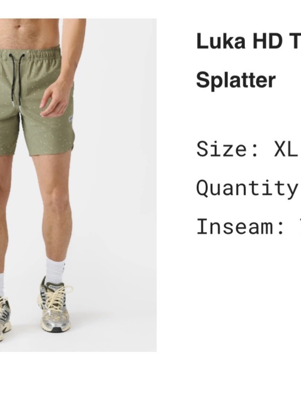 Legacy Men's Olive Green Splatter Athletic Shorts